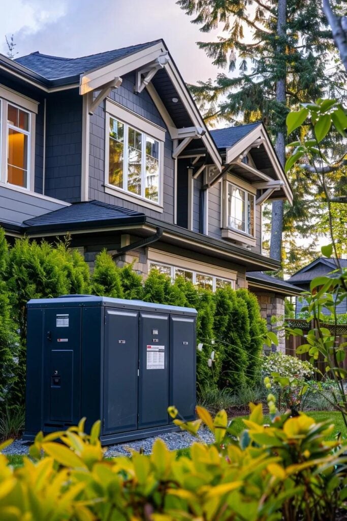 Whole house generator installation showcasing reliability and safety for homeowners