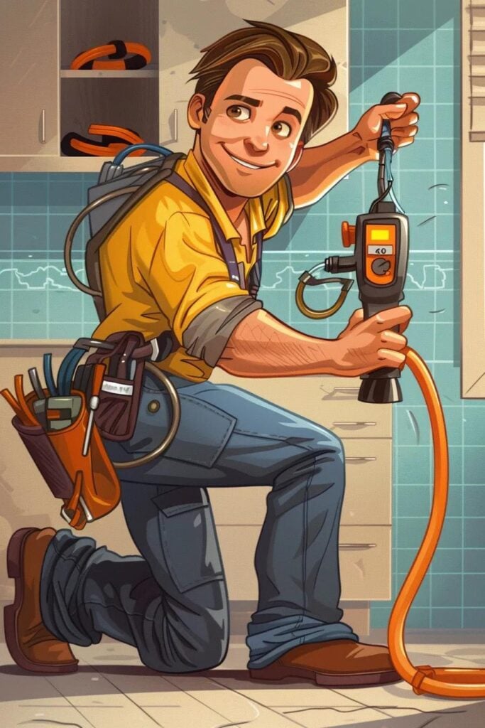 Licensed electrician servicing a smoke detector