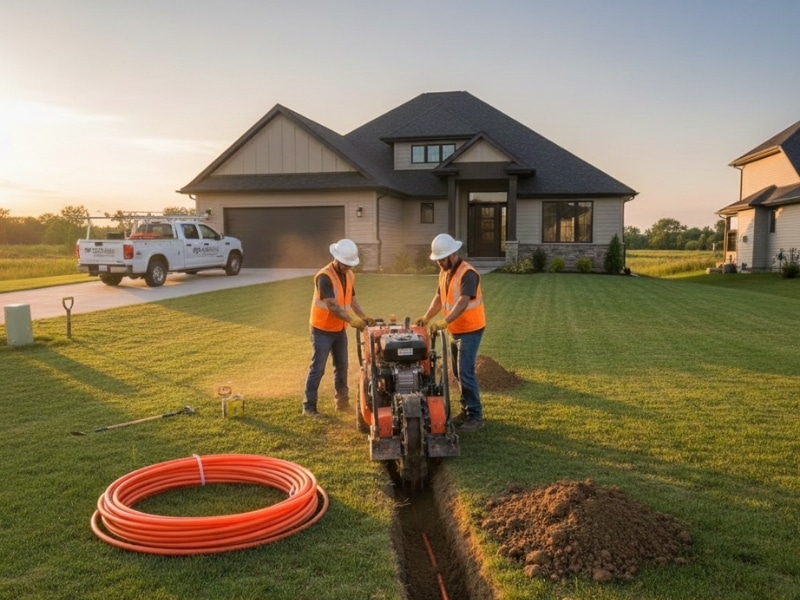 Eletrical trenching in des moins