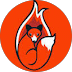 Rewired Iowa logo featuring a stylized fox in flames, representing electrical services and recessed light installation in Knoxville, IA.
