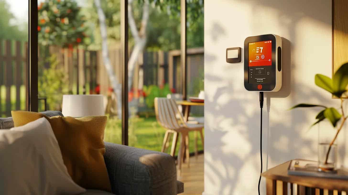 Smart EV charger installation in a modern home, showcasing residential charging efficiency.