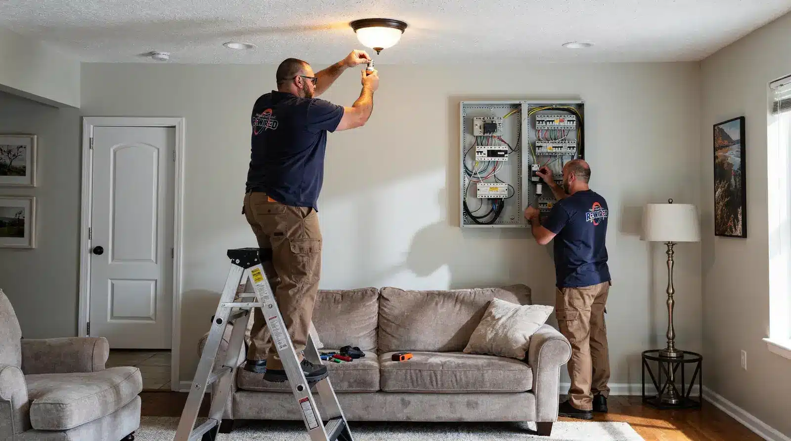 If flickering is limited to one fixture, tightening the light bulb can often resolve