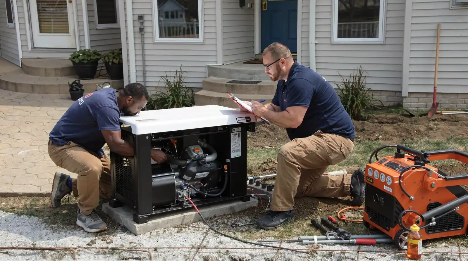 Generator plans include 24/7 remote monitoring, scheduled maintenance, and repairs from certified technicians.; The first