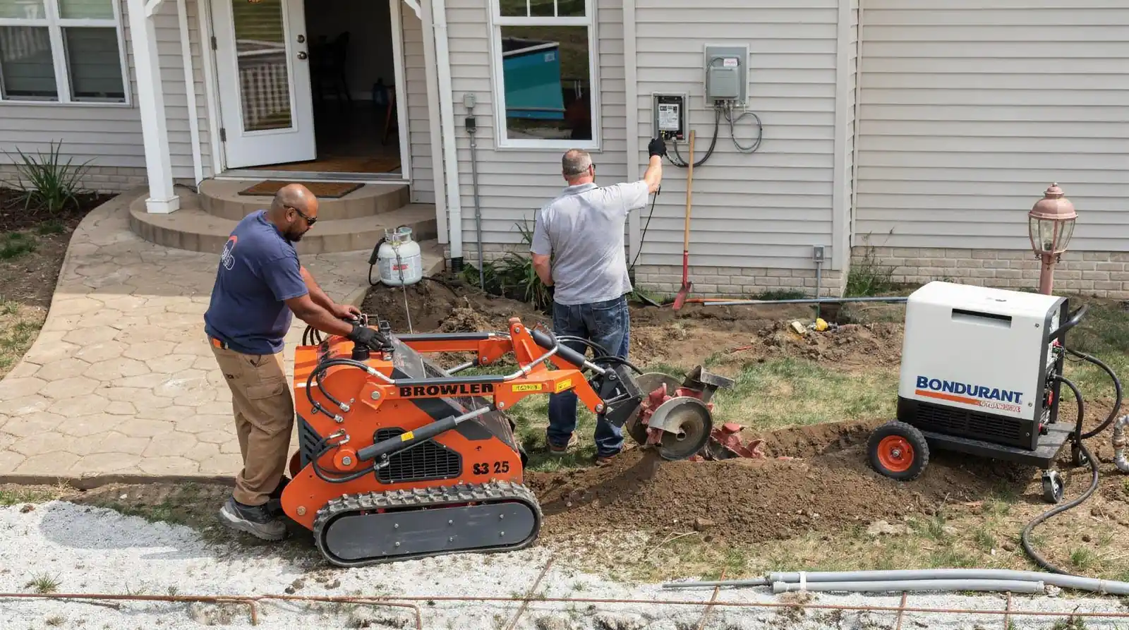 Installation begins with an assessment of a Bondurant property's electrical panel, fuel access, and outdoor