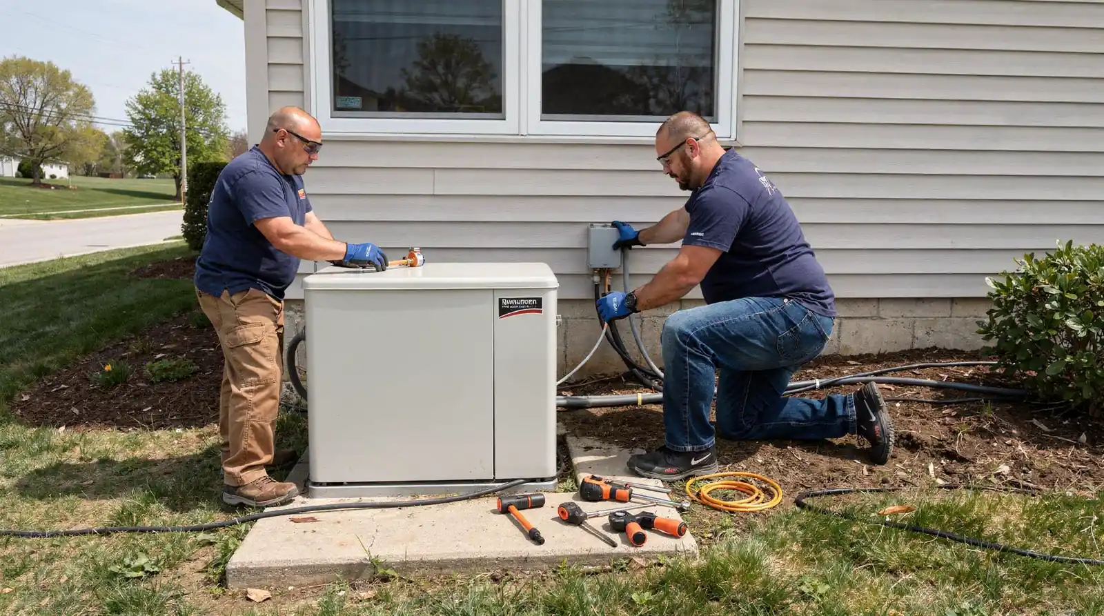 Installation involves sizing a permanently wired system to a Norwalk home's electrical load, mounting