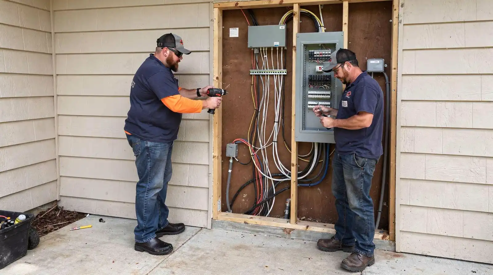 Professional rewiring replaces outdated or deteriorating wiring throughout a home with modern materials that meet