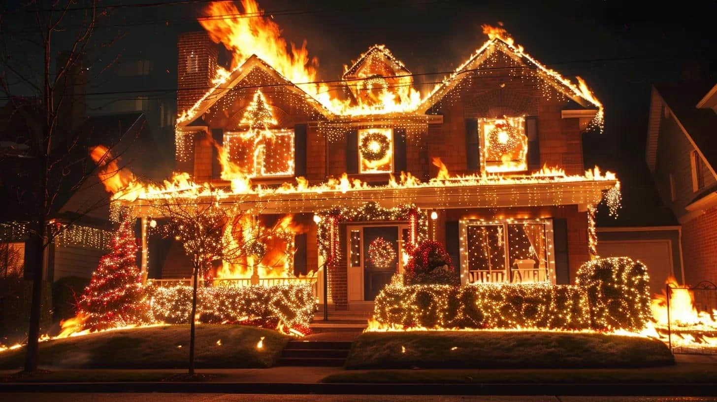 christmas light danger fire